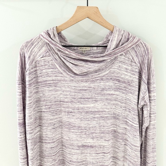 Mododoc Purple Space Dye Hooded Tunic Size XS - Picture 2 of 5